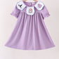 Purple spooky embroidery dress