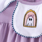 Purple spooky embroidery dress