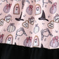 Pink Spooky print ruffle dress