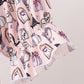 Pink Spooky print ruffle tiered mom dress