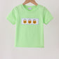 Green Jack-O-Lantern embroidery top