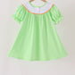 Green Jack-O-Lantern embroidery dress