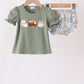 Green pumpkin french knot bloomer set