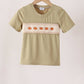 Sage pumpkin embroidery top