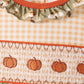 Vintage pumpkin smocked ruffle pants set