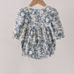Vintage Floral Smocked Ruffle Bubble