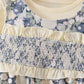 Vintage Floral Smocked Ruffle Romper Set
