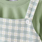 Sage plaid 2pc romper set
