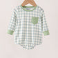 Sage plaid pocket bubble