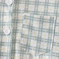 Sage plaid pocket button down shirt