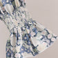 Vintage Floral Smocked Mom Dress