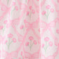 Pink floral ruffle pants set