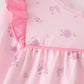 Pink floral bow ruffle bloomer set
