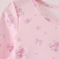 Pink floral bow ruffle dress