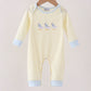 Beige goose embroidery romper