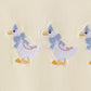 Beige goose embroidery romper