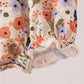 Coral floral smocked bubble