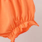 Coral floral smocked bloomer set