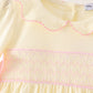Cream smocked bow dress