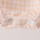 Navy sweet as pie embroidery gingham bubble