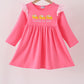 Pink sweet as pie embroidery ruffle dress