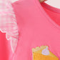 Pink sweet as pie embroidery ruffle dress