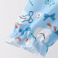 Blue goose bow embroidery ruffle set