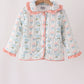Blue hydrangea ruffle jacket