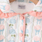Blue hydrangea ruffle jacket