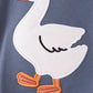 Navy goose applique bubble