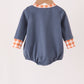 Navy goose applique bubble
