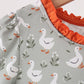 Grey goose applique ruffle dress