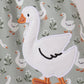 Grey goose applique ruffle dress