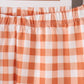 Navy goose applique gingham pants set