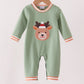 Sage Reindeer Applique Romper
