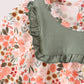 Green floral ruffle bloomer set