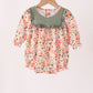 Green floral ruffle bubble