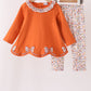Orange floral ruffle pants set