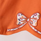 Orange floral ruffle pants set