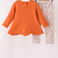 Orange floral ruffle pants set