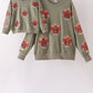 Green turkey sequin mom&me top