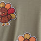 Green turkey sequin mom&me top