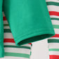 Green christmas tree applique stripe pants set