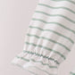 Red gingerbread house applique stripe ruffle pants set
