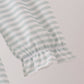 Sage santa applique gingham ruffle stripe dress