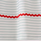 Sage santa applique gingham ruffle stripe dress