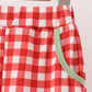 Sage goose embroidery gingham pants set