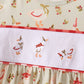 Goose embroidery ruffle gingham pants set