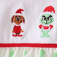 Green grinch embroidery dot bloomer set