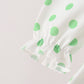 Green grinch embroidery dot bloomer set
